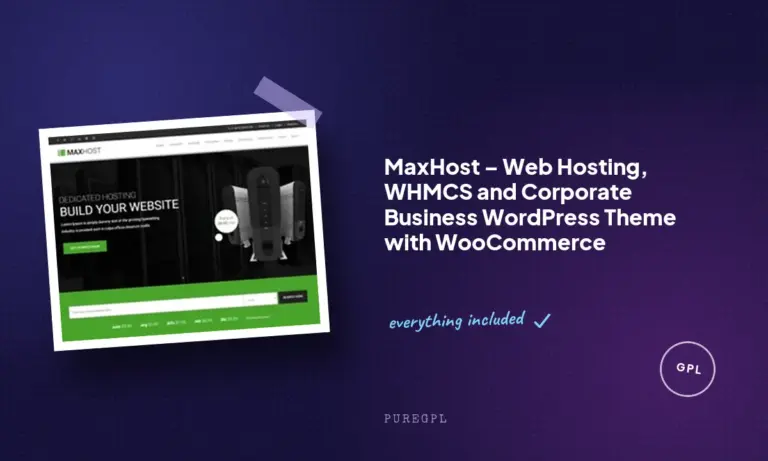 maxhost web hosting whmcs and corporate business wordpress theme with woocommerce