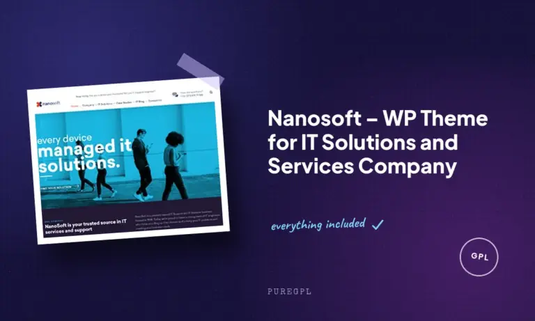 nanosoft wp theme for it solutions and services company