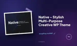 native stylish multi purpose creative wp theme
