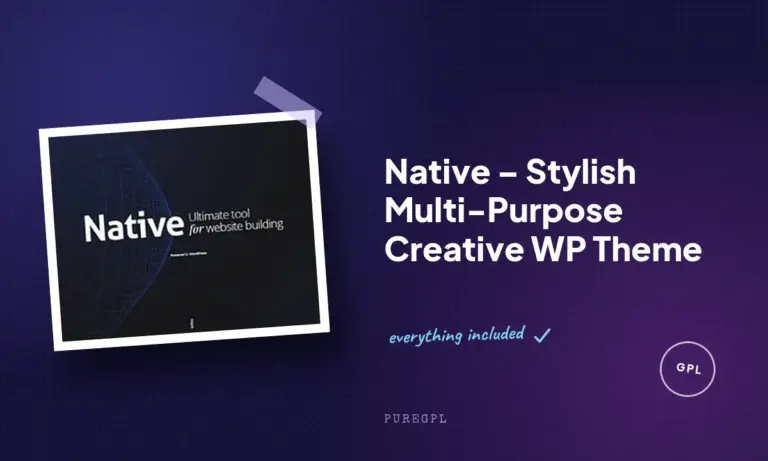 native stylish multi purpose creative wp theme