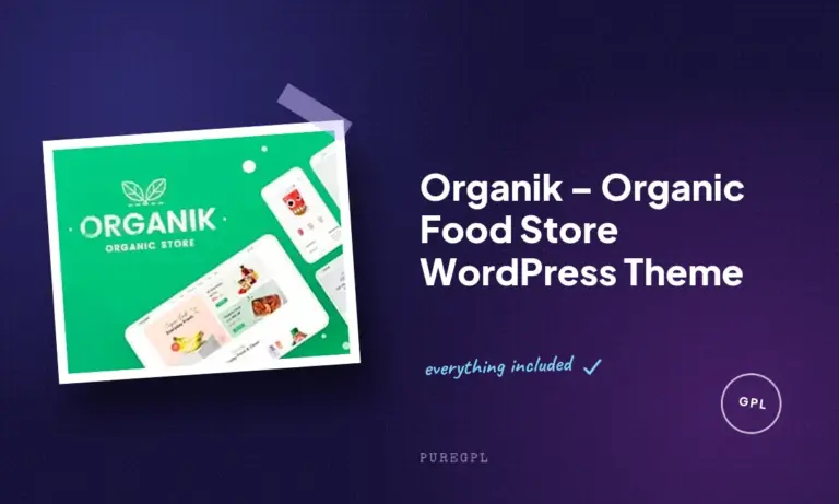 organik organic food store wordpress theme
