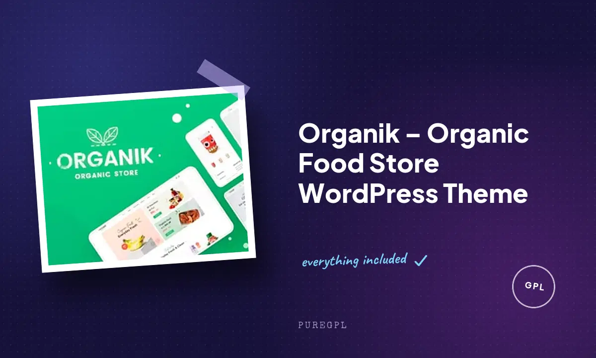 Organik – Organic Food Store WordPress Theme