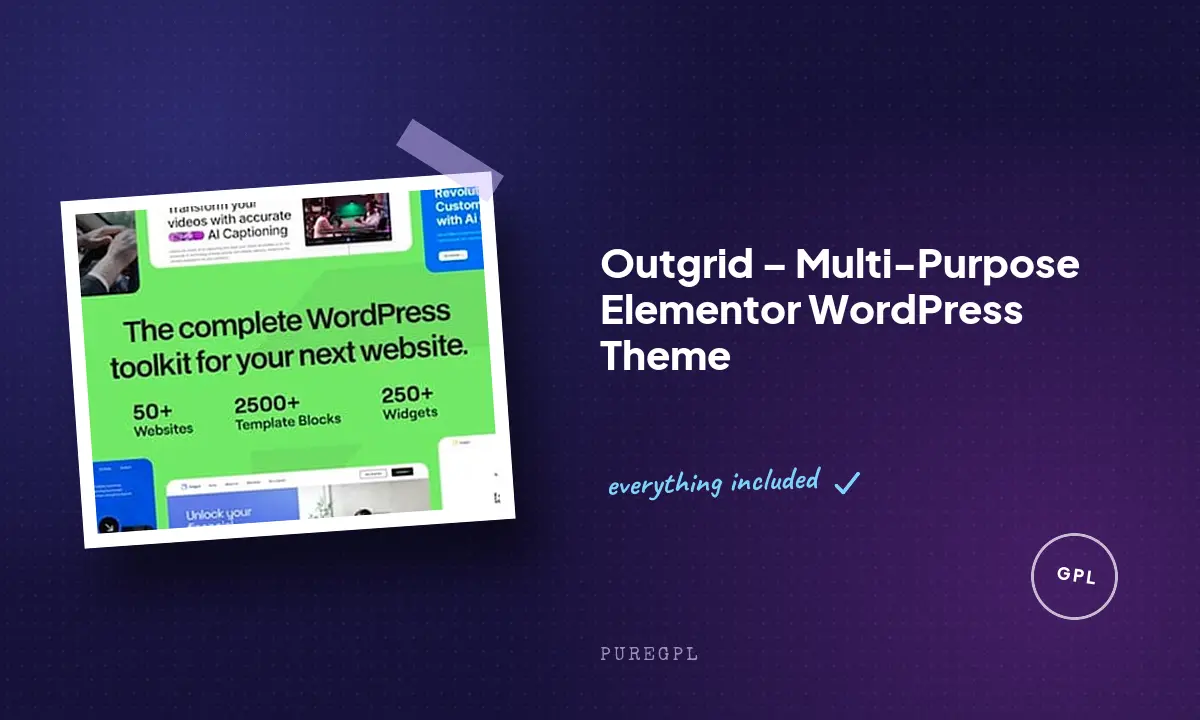 Outgrid – Multi-Purpose Elementor WordPress Theme
