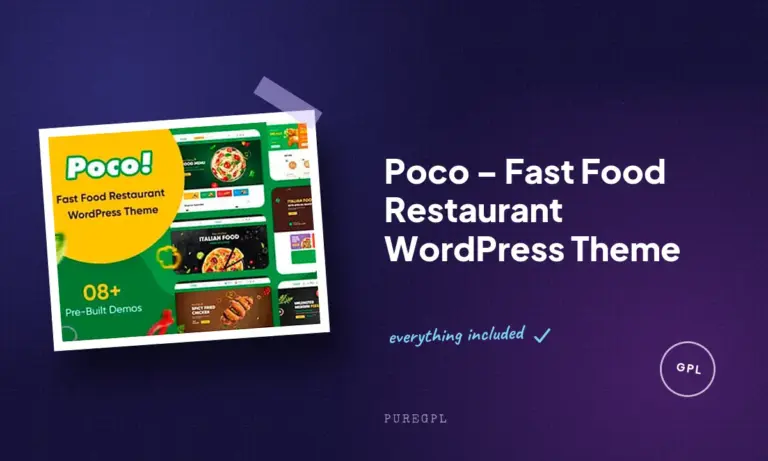 poco fast food restaurant wordpress theme