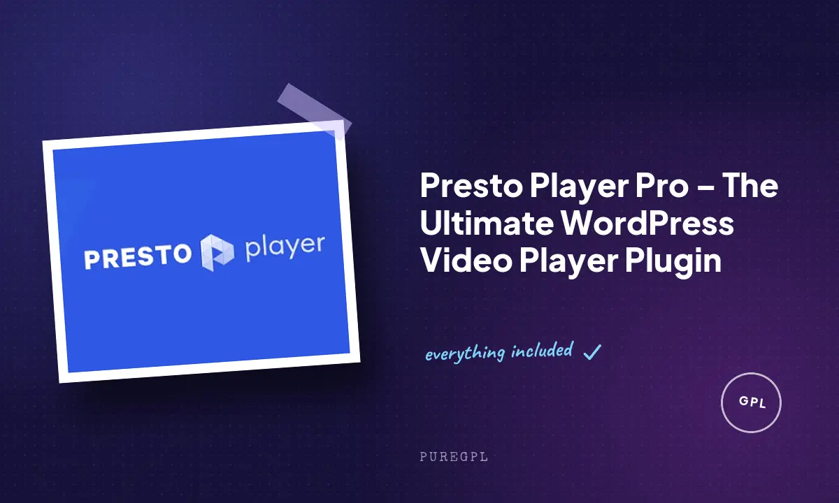 Presto Player Pro – The Ultimate WordPress Video Player Plugin