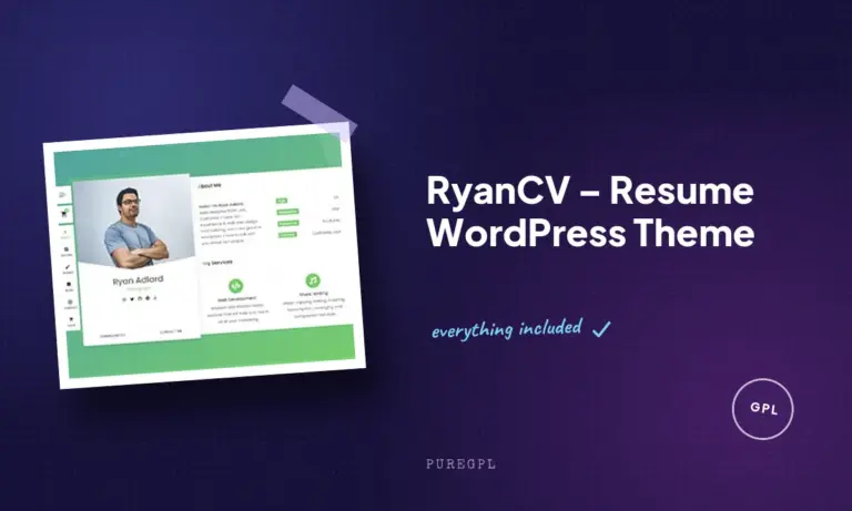 ryancv resume wordpress theme