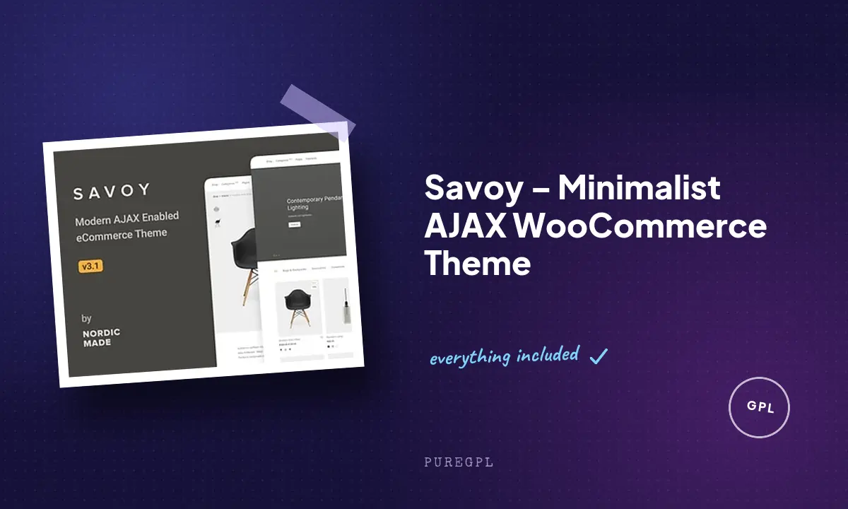 Savoy – Minimalist AJAX WooCommerce Theme