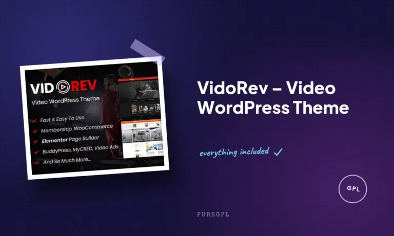 vidorev video wordpress theme