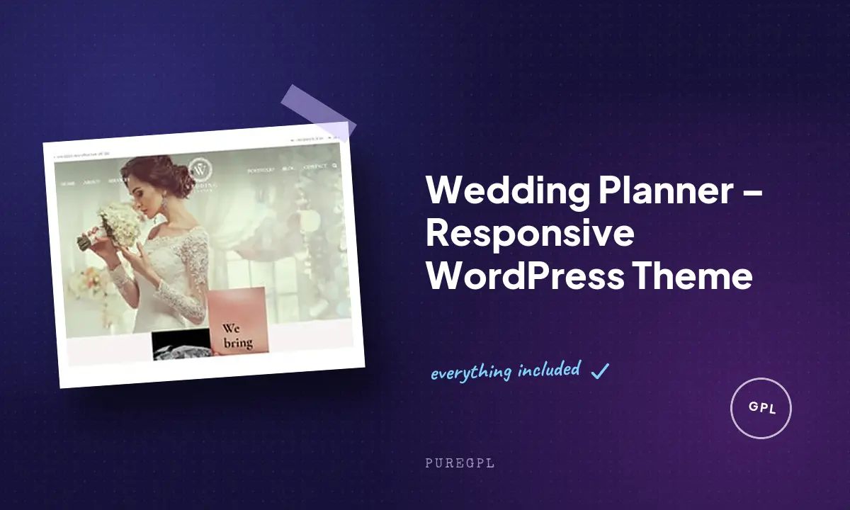 Wedding Planner – Responsive WordPress Theme