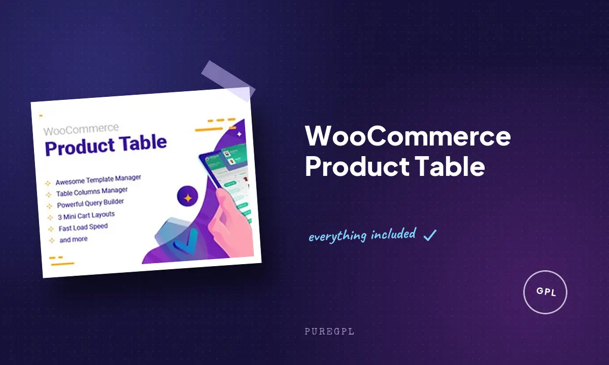 WooCommerce Product Table