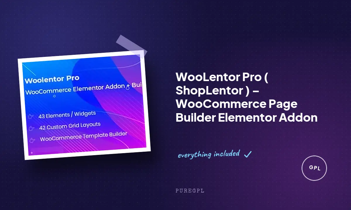 WooLentor Pro (ShopLentor) – WooCommerce Page Builder Elementor Addon
