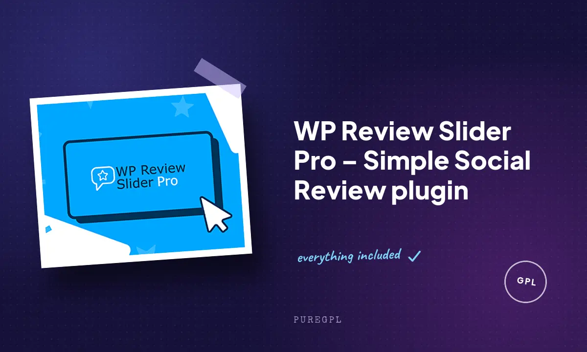 WP Review Slider Pro – Simple Social Review plugin