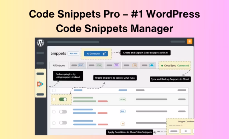 Code Snippets Pro – 1 WordPress Code Snippets Manager