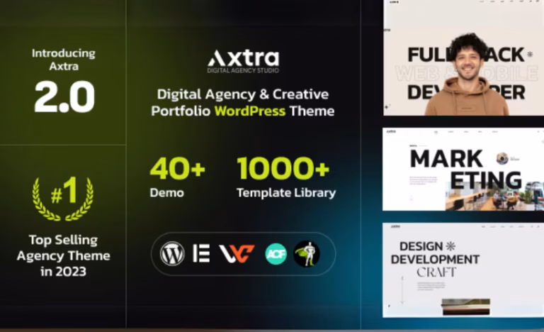 Axtra Digital Agency Creative Portfolio Theme