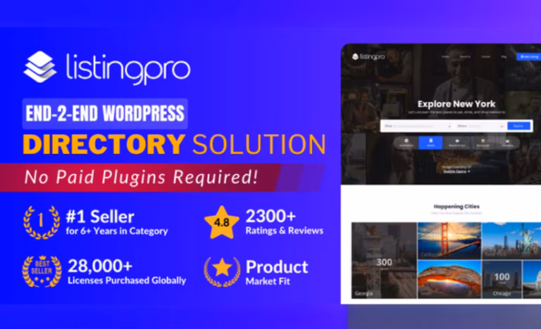 ListingPro – Directory Listing WordPress Theme Addons