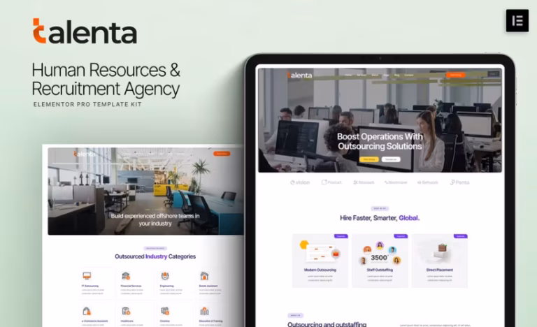 Talenta – Human Resources Recruitment Agency Elementor Template Kit