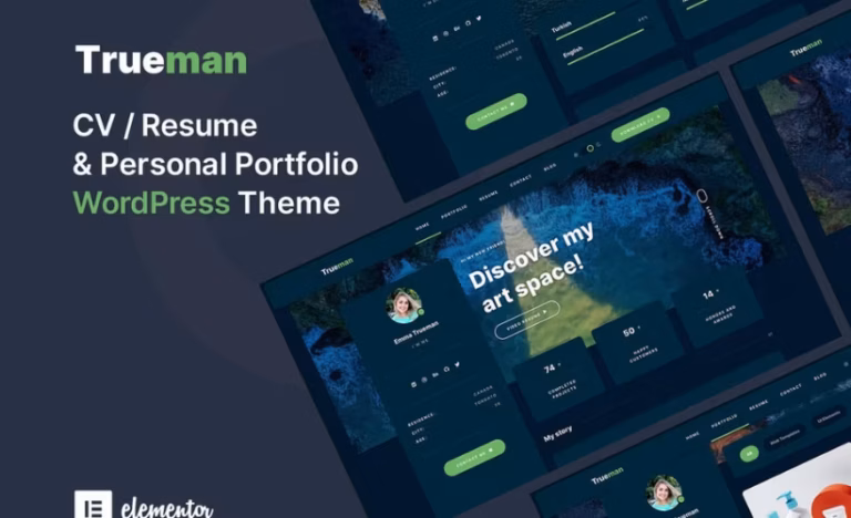 Trueman – Personal Portfolio WordPress Theme