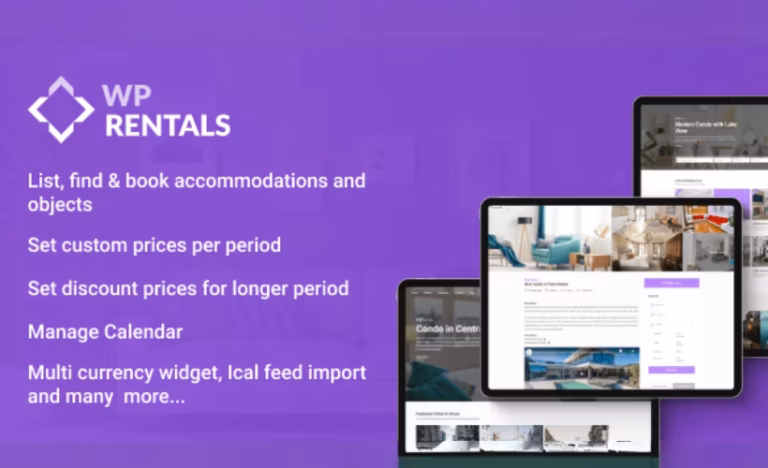 WP Rentals – Booking Accommodation WordPress Theme