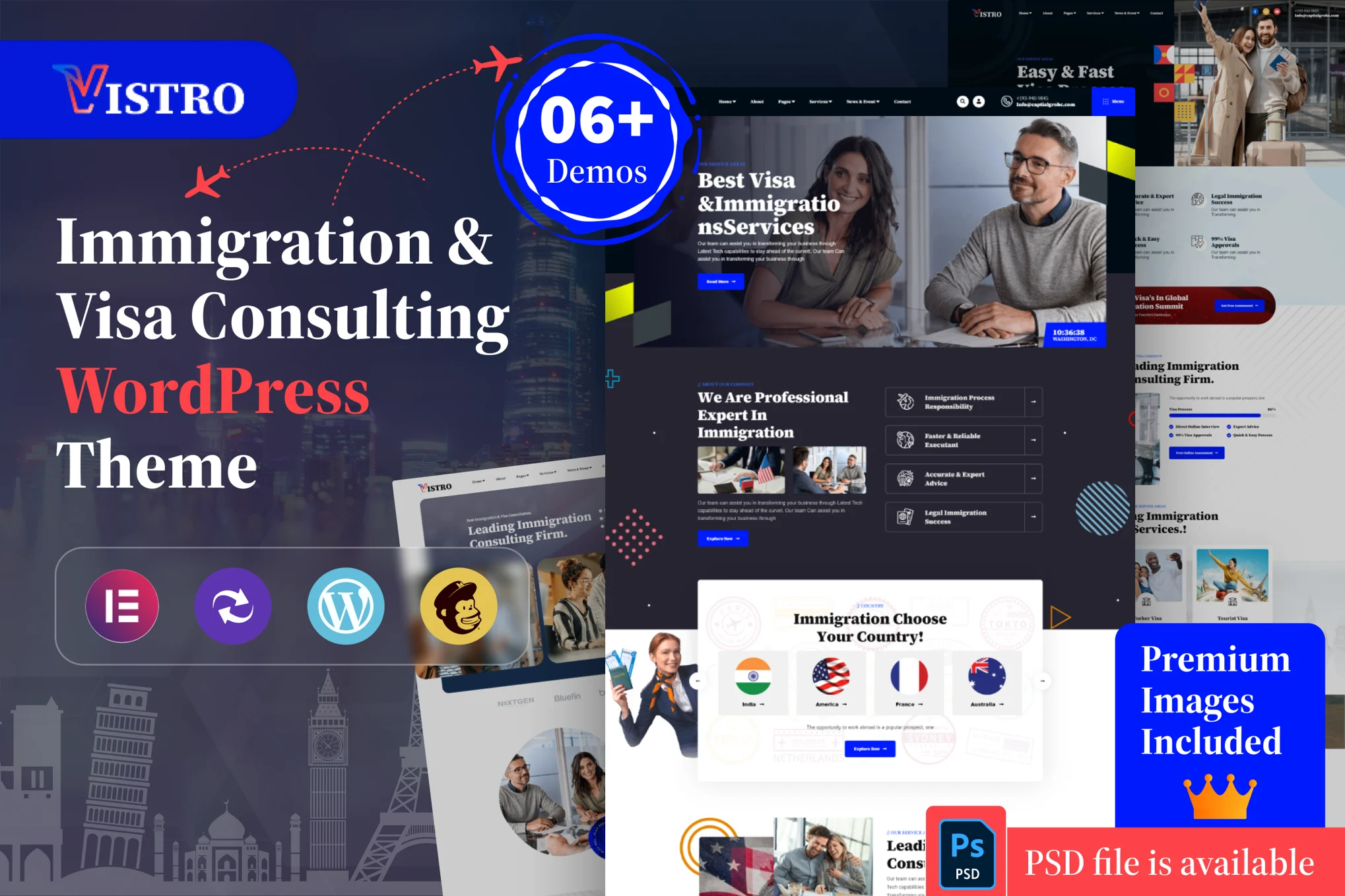 Vistro – Immigration Visa Consulting WordPress Theme